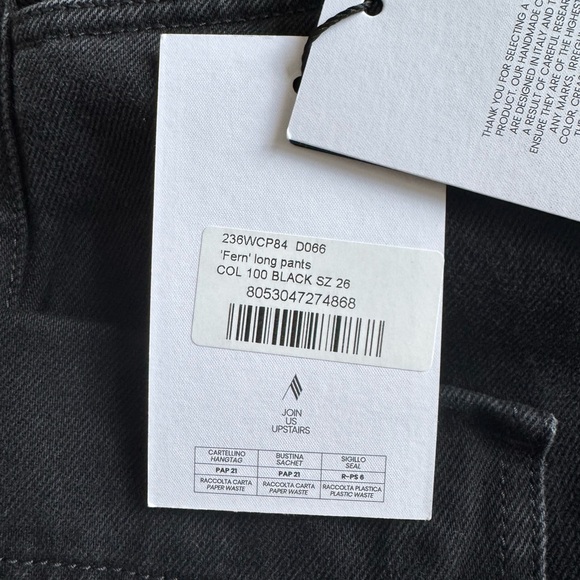 The Attico Fern Long Pants in Black - Picture 4 of 4